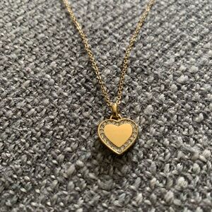 Michael Kors Gold Heart Necklace with Silver Accents